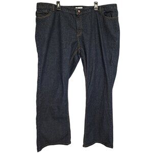 Dickies Womens 24R Relaxed Fit Jeans Dark Wash Denim Straight Leg